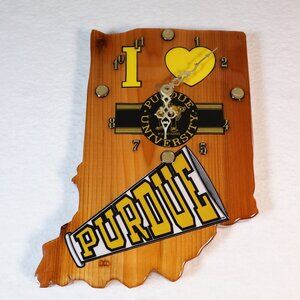 Purdue University Clock I LOVE PERDUE Boilmakers Indiana Shaped
